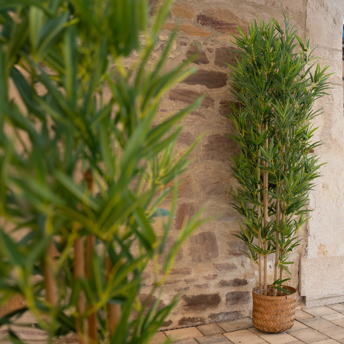 Kuenstlicher Bambusbaum 150 cm fuer dekorative Innenraumgestaltung ohne Pflegeaufwand