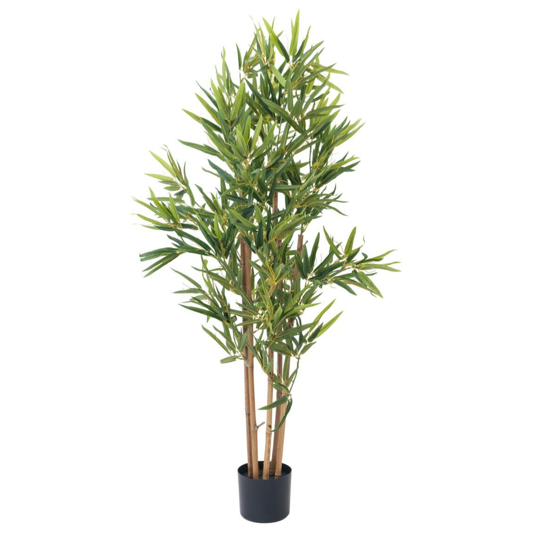 Kuenstlicher Bambusbaum 120 cm mit dichter Blattstruktur – ideal fuer Wohnzimmer, Empfang oder Flur