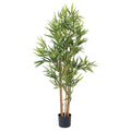 Kuenstlicher Bambusbaum 120 cm mit dichter Blattstruktur – ideal fuer Wohnzimmer, Empfang oder Flur