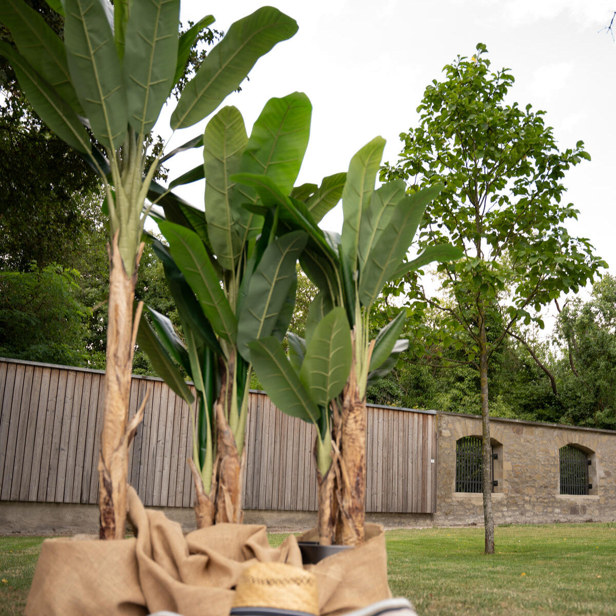 120 cm grosser kuenstlicher Bananenbaum mit tropischer Ausstrahlung – dekorativ und langlebig