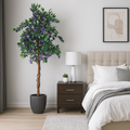 Kuenstlicher Lavendelbaum mit naturgetreuen violetten Blueten, 180 cm – dekorative Raumgestaltung