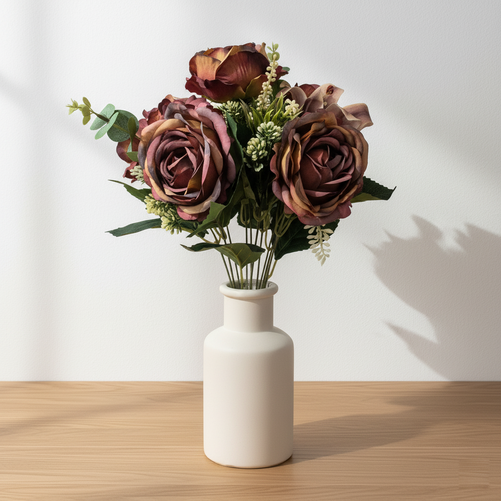 Elysia No. 46 – Künstlicherstrauß Pfingstrosen · Lilien · Hortensien