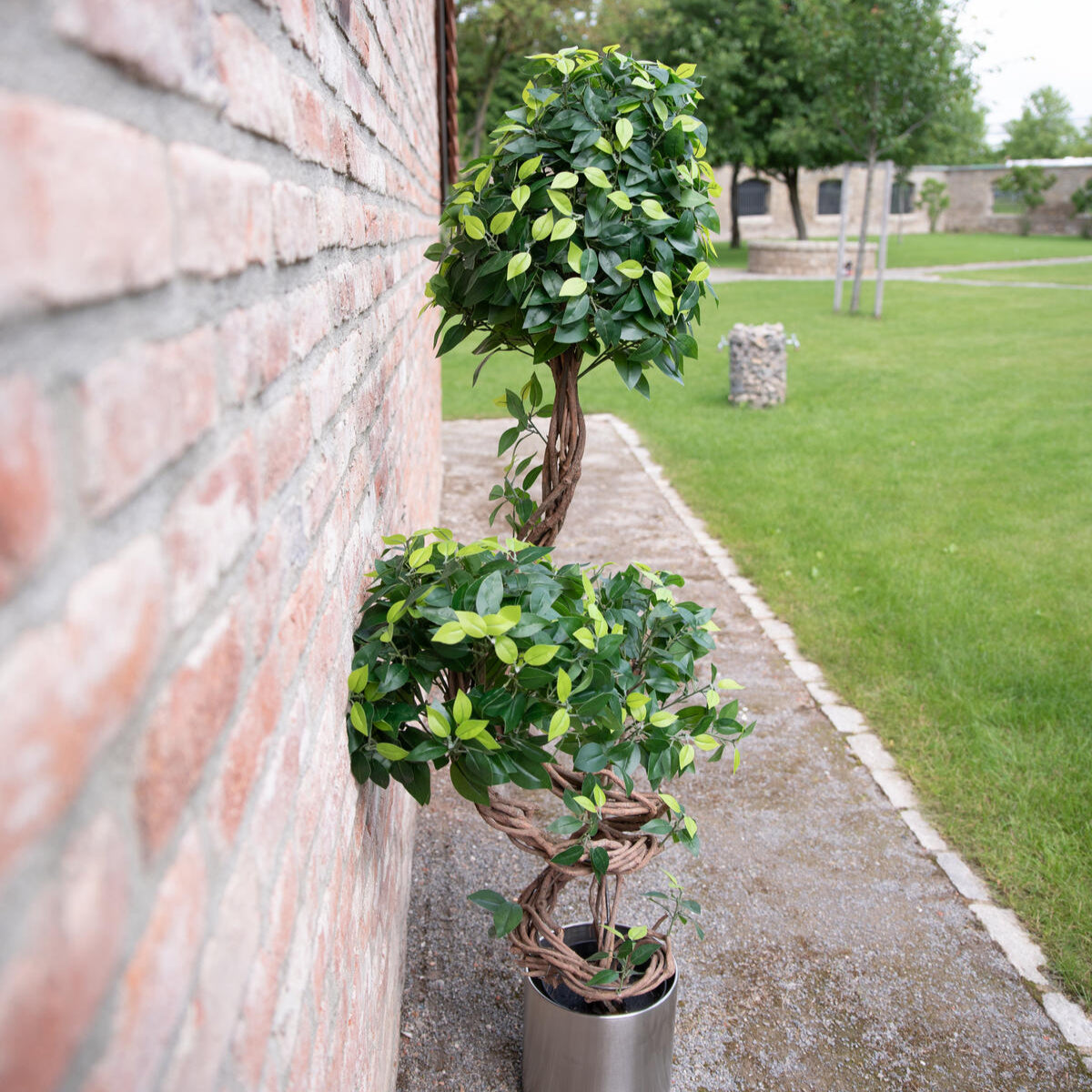 Ficusbaum 160 cm mit natuerlicher Wuchsform – kuenstliche Pflanze fuer langfristige Begruenung

