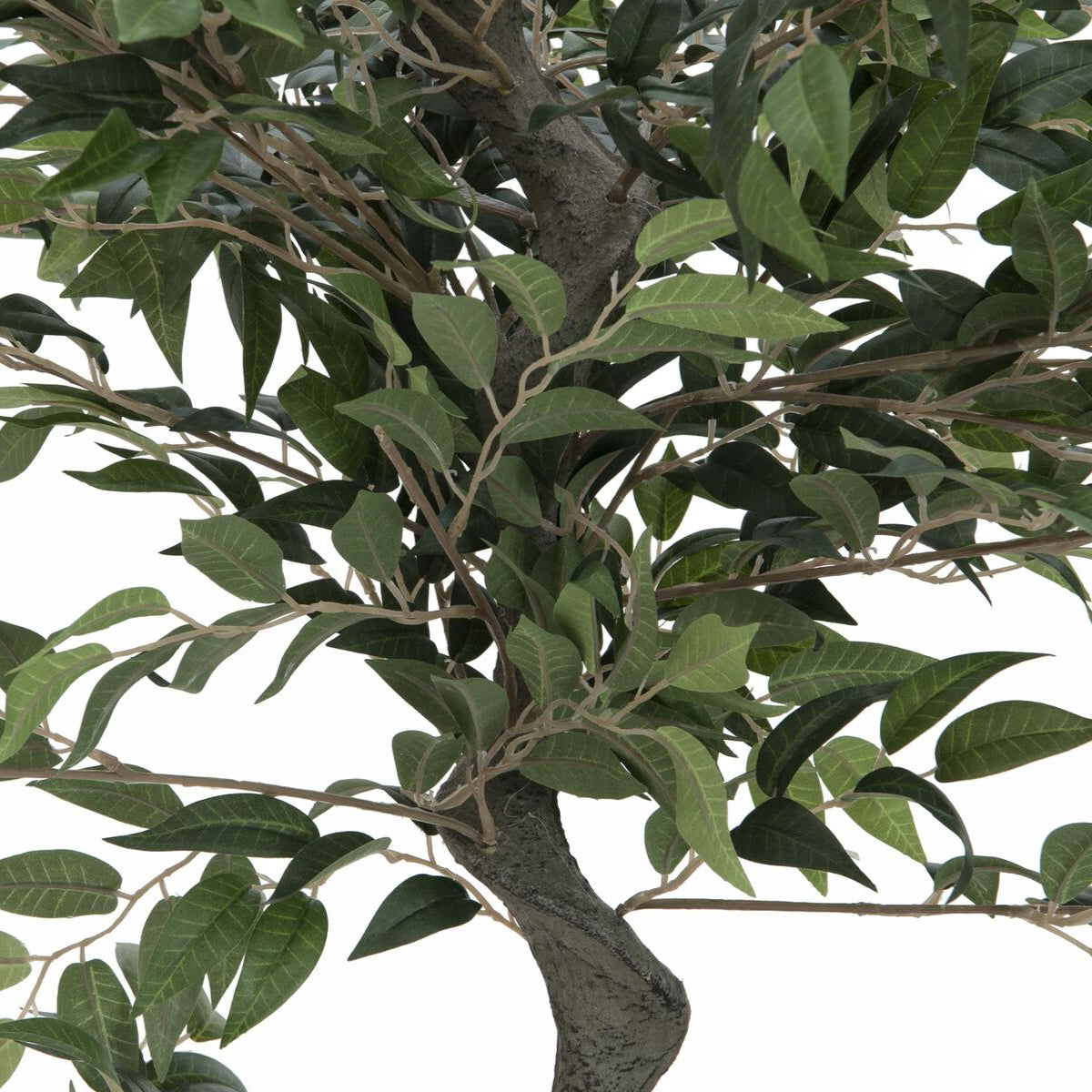 110 cm grosser Ficus Waldbaum als Kunstpflanze mit verzweigtem Stamm – ideal fuer stilvolle Raumgestaltung