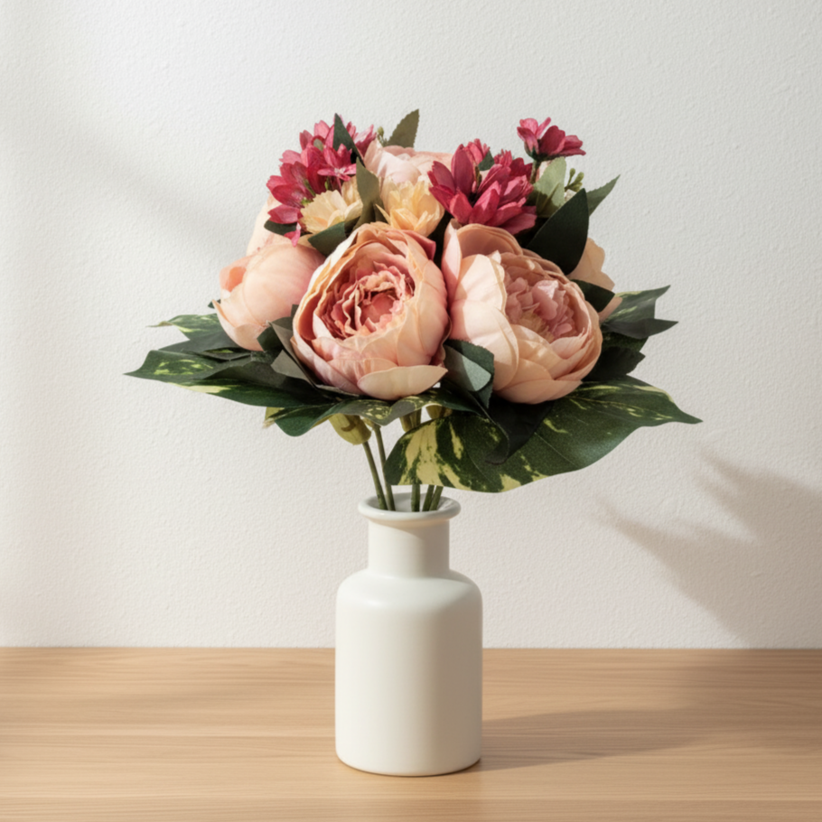 Papavine No. 34 – Künstlicherstrauß Mohnblumen · Pfingstrosen