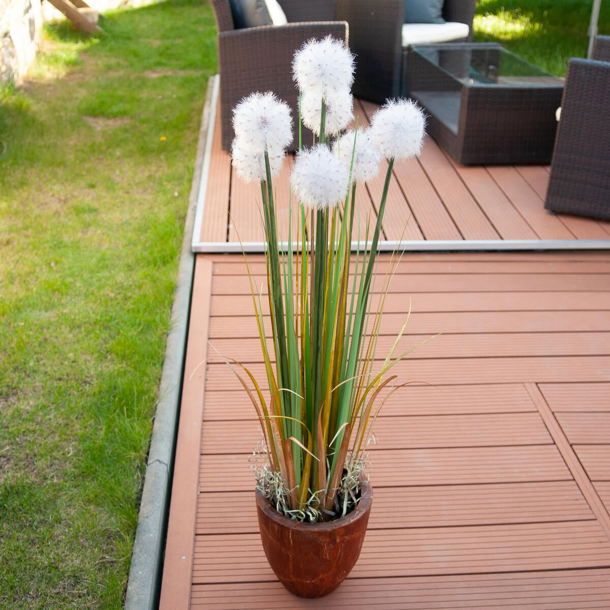 Pusteblume kuenstlich 107 cm – feine Drahtstruktur und dezenter Charme