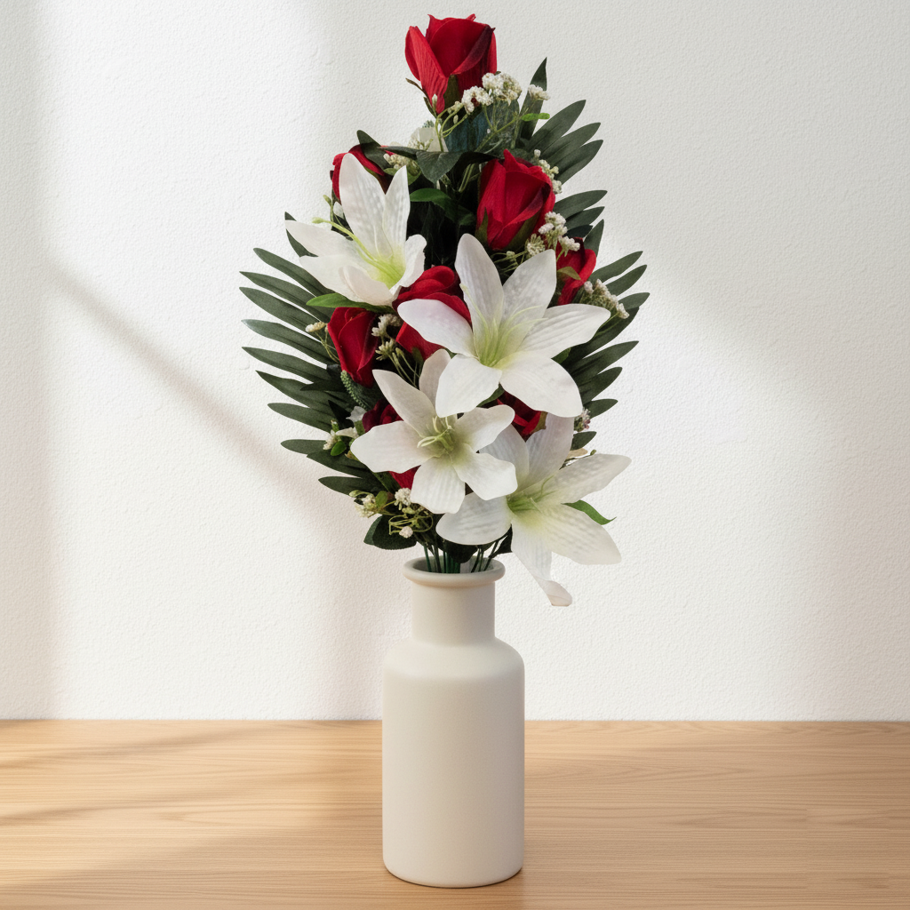 Serenata No. 62 – Künstlicherstrauß Rosen · Lilien