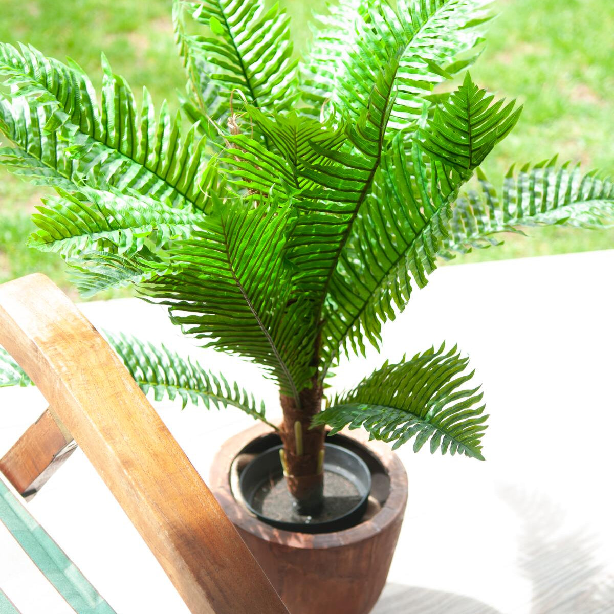 Cycas-Palme mit Naturfaserstamm – authentische, hochwertige Verarbeitung